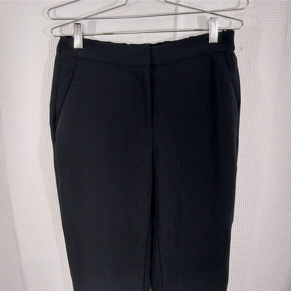 J. CREW! RICH BLACK DRAPEY, HIGH WAISTED STRAIGHT LEG DRESS PANTS, SLACKS! SZ 4 - Picture 5 of 11